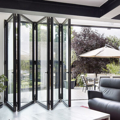 Aluminium Framed Removable And Sliding Folding Patio Bifold Glass Doors System