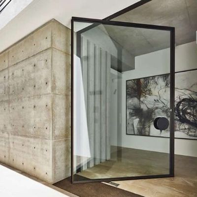 맞춤 알루미늄 합금 피브트 입구 무거운 작업 유리 회전 문