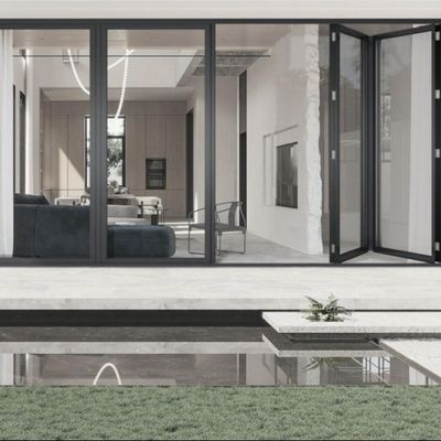 맞춤형 사이즈 알루미늄 양복형 외관 문 내구성 다 패널 열 단열