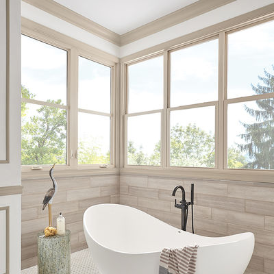 음투성 에너지 효율적인 알루미늄 스윙 창문 10 년 보증 및 이중 유리 유리